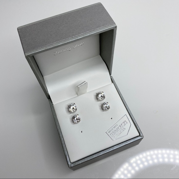 Kiera Couture Jewelry - KIERA Couture Sterling Silver Swarovski Studs